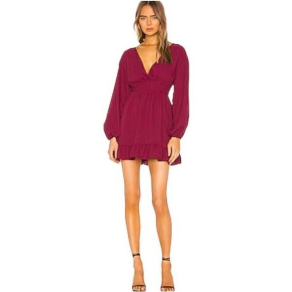 Size L-Revolve Tularosa Jordan Magenta Dress - Picture 1 of 8